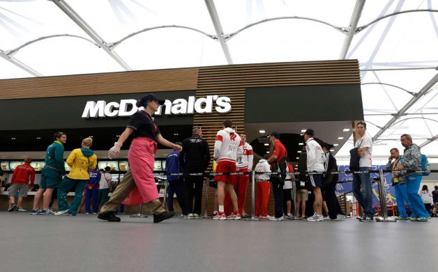 Athletes thronged to McDonald's for their share of free food McDonald;s 2